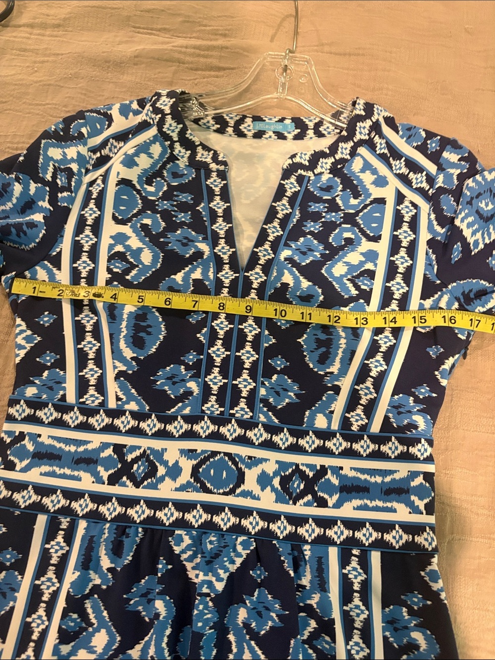 Blue J McLaughlin Small Patterned Women's Midi Dress - Picture 7 of 9